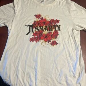 Smarty T Shirt Xl White Red And Gold